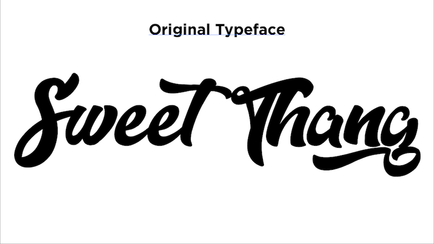 original typeface for Sweet Thang video