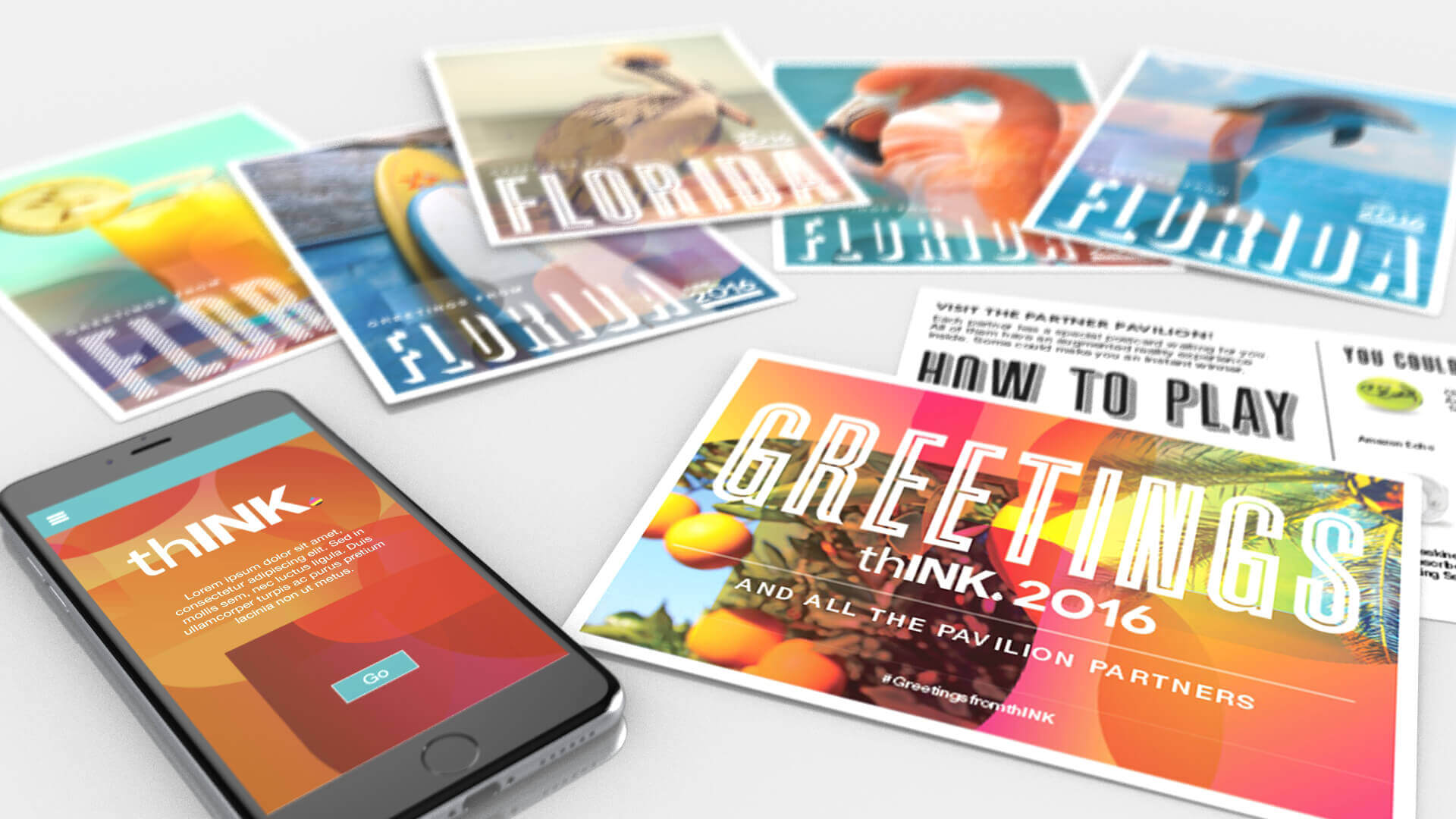 thINK mobile app and postcards