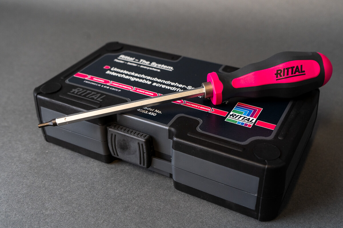 Rittal interchangeable screwdriver and box 
