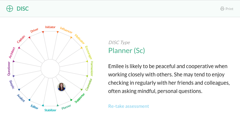 DISC personality test