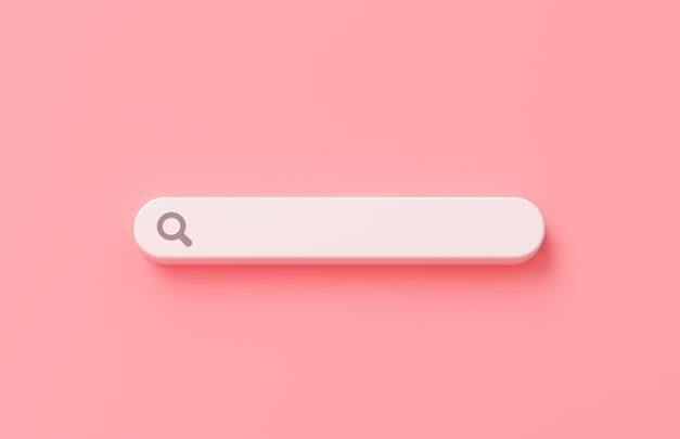 Search engine bar on pink background 